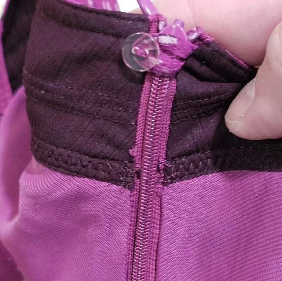 Vintage Esprit Size 10 Purple Cherry Blossom Skirt Knee Length Preppy Y2K - Picture 8 of 8